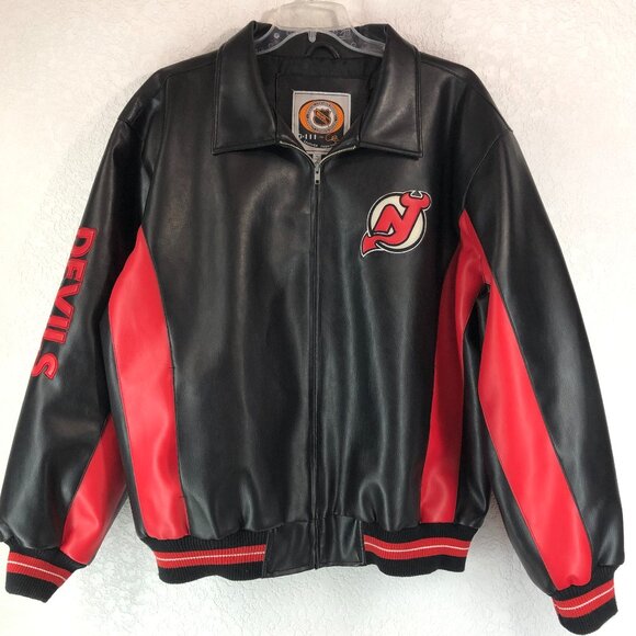 NHL G-III & Carl Banks Other - New Jersey Devils NHL G-III & Carl Banks Red And Black Faux Leather Jacket XL